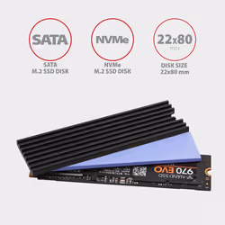 Axagon CLR-M2L3 système de refroidissement d’ordinateur M.2 NVMe SSD, Disque électronique Dissipateur thermique/Radiateur Noir 1 pièce(s) - Vue supplémentaire 2