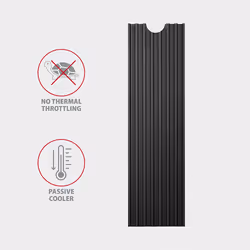 Axagon CLR-M2L3 système de refroidissement d’ordinateur M.2 NVMe SSD, Disque électronique Dissipateur thermique/Radiateur Noir 1 pièce(s) - Vue supplémentaire 4