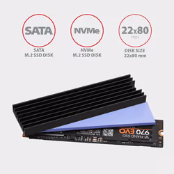 Axagon CLR-M2L6 système de refroidissement d'ordinateur Disque électronique Dissipateur thermique/Radiateur Noir - Vue supplémentaire 2