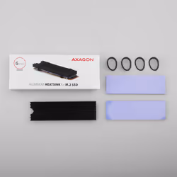 Axagon CLR-M2L6 système de refroidissement d'ordinateur Disque électronique Dissipateur thermique/Radiateur Noir - Vue supplémentaire 6