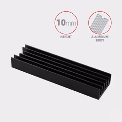 Axagon CLR-M2L10 système de refroidissement d’ordinateur Disque électronique Dissipateur thermique/Radiateur Noir