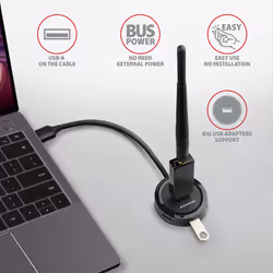 Axagon HUE-P1A hub & concentrateur USB 3.2 Gen 1 (3.1 Gen 1) Type-A 5000 Mbit/s Noir