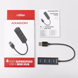 Axagon HUE-M1A hub & concentrateur USB 3.2 Gen 1 (3.1 Gen 1) Type-A 5000 Mbit/s Noir - Vue supplémentaire 5