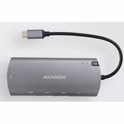 Axagon HMC-6M2, USB 3.2 Gen 1 (3.1 Gen 1) Type-C, 100 W, 10,100,1000 Mbit/s, IEEE 802.1Q, IEEE 802.1p, Aluminium, 4K Ultra HD