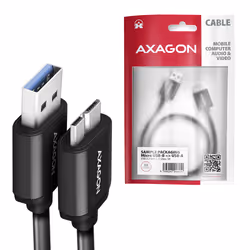 Axagon BUMM3-AM10AB câble USB USB 3.2 Gen 1 (3.1 Gen 1) 1 m Micro-USB B USB A Noir - Vue supplémentaire 5