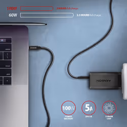 Axagon BUCM32-CM10AB câble USB USB 3.2 Gen 2x2 1 m USB C Noir - Vue supplémentaire 4