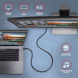 Axagon BUCM32-CM10AB câble USB USB 3.2 Gen 2x2 1 m USB C Noir - Vue supplémentaire 7