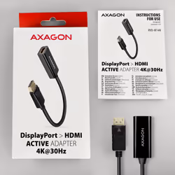 Axagon RVD-HI14N câble vidéo et adaptateur 0,18 m DisplayPort HDMI Noir - Vue supplémentaire 6