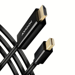 Axagon RVDM-HI14C2 Mini-DisplayPort zu HDMI Adapterkabel 4K/30 Hz 180 cm lang - Kabel - Digital/Display/Video 1,8 m Mini DisplayPort Noir