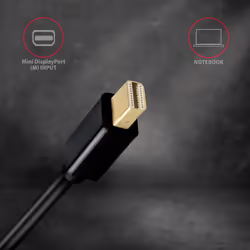 Axagon RVDM-HI14C2 Mini-DisplayPort zu HDMI Adapterkabel 4K/30 Hz 180 cm lang - Kabel - Digital/Display/Video 1,8 m Mini DisplayPort Noir - Vue supplémentaire 4
