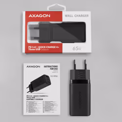 Axagon ACU-DPQ65 chargeur d'appareils mobiles Smartphone Noir Secteur Charge rapide Intérieure - Vue supplémentaire 6