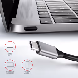 Axagon HMC-6GL station d'accueil USB 3.2 Gen 1 (3.1 Gen 1) Type-C Noir, Gris - Vue supplémentaire 4