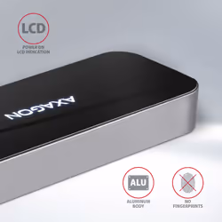 Axagon HMC-6GL station d'accueil USB 3.2 Gen 1 (3.1 Gen 1) Type-C Noir, Gris - Vue supplémentaire 5