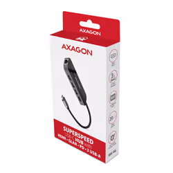 Axagon HMC-6GL station d'accueil USB 3.2 Gen 1 (3.1 Gen 1) Type-C Noir, Gris - Vue supplémentaire 7