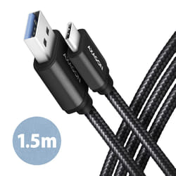 Axagon BUCM3-AM15AB câble USB USB 3.2 Gen 1 (3.1 Gen 1) 1,5 m USB C USB A Noir
