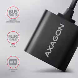 Axagon ADA-12 USB 2.0 Stereo Audio Mini-Adapter 15 cm Kabellänge - Kabel - Audio/Multimedia 2.0 canaux - Vue supplémentaire 4