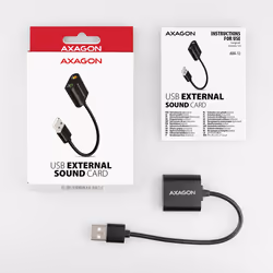 Axagon ADA-12 USB 2.0 Stereo Audio Mini-Adapter 15 cm Kabellänge - Kabel - Audio/Multimedia 2.0 canaux - Vue supplémentaire 5