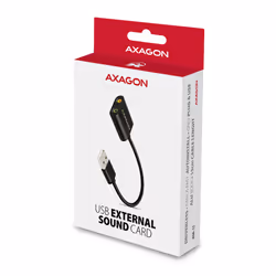 Axagon ADA-12 USB 2.0 Stereo Audio Mini-Adapter 15 cm Kabellänge - Kabel - Audio/Multimedia 2.0 canaux - Vue supplémentaire 6