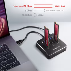Axagon ADSA-M2C Station d'accueil de disques de stockage USB 3.2 Gen 2 (3.1 Gen 2) Type-C