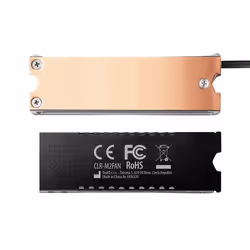 Axagon CLR-M2FAN système de refroidissement d’ordinateur Disque électronique Dissipateur thermique/Radiateur Gris 1 pièce(s)