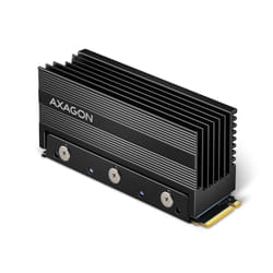 Axagon CLR-M2XL système de refroidissement d’ordinateur M.2 NVMe SSD Dissipateur thermique/Radiateur Noir 1 pièce(s)