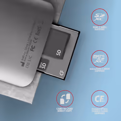 Axagon CRE-S3C lecteur de carte mémoire USB 3.2 Gen 1 (3.1 Gen 1) Type-C Gris - Vue supplémentaire 4