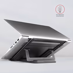 Axagon STND-L Support de livres Supports de Laptop Gris 40,6 cm (16") - Vue supplémentaire 4