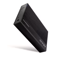 Axagon EE35-GTR USB-C 5Gbps - SATA 6G, 3.5 RIBBED box BLACK - USB Typ C, Boîtier HDD, 3.5", SATA, Série ATA II, Série ATA III ...