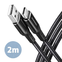Axagon BUCM-AM20AB câble USB USB 2.0 2 m USB A USB C Noir