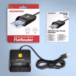 Axagon CRE-SM3N USB Smart card Flat lecteur de cartes à puce Intérieure USB 2.0 Noir - Vue supplémentaire 5