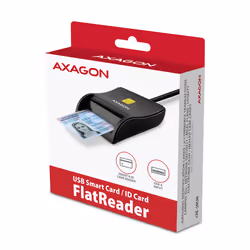 Axagon CRE-SM3N USB Smart card Flat lecteur de cartes à puce Intérieure USB 2.0 Noir - Vue supplémentaire 6