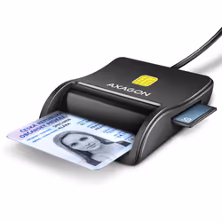 Axagon CRE-SM3SD USB Smart card & SD/microSD/SIM Flat, USB 2.0, 1,3 m, Noir, 60 g