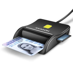 Axagon CRE-SM3SD USB Smart card & SD/microSD/SIM Flat lecteur de cartes à puce Intérieure USB 2.0 Noir