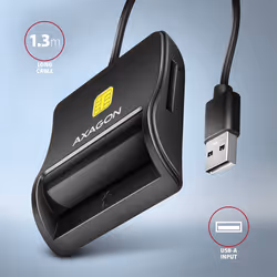 Axagon CRE-SM3SD USB Smart card & SD/microSD/SIM Flat lecteur de cartes à puce Intérieure USB 2.0 Noir - Vue supplémentaire 5