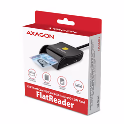 Axagon CRE-SM3SD USB Smart card & SD/microSD/SIM Flat lecteur de cartes à puce Intérieure USB 2.0 Noir - Vue supplémentaire 8