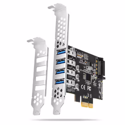 Axagon PCEU-43RS, PCIe, USB 3.2 Gen 1 (3.1 Gen 1), Mâle, 5 Gbit/s, 1 pièce(s), 145 mm