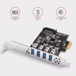 Axagon PCEU-43RS carte et adaptateur d'interfaces Interne USB 3.2 Gen 1 (3.1 Gen 1)