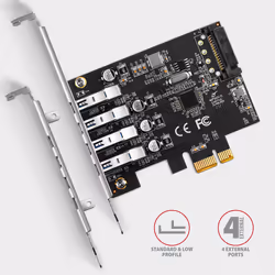 Axagon PCEU-43RS carte et adaptateur d'interfaces Interne USB 3.2 Gen 1 (3.1 Gen 1)