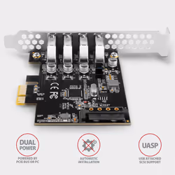 Axagon PCEU-43RS carte et adaptateur d'interfaces Interne USB 3.2 Gen 1 (3.1 Gen 1) - Vue supplémentaire 4