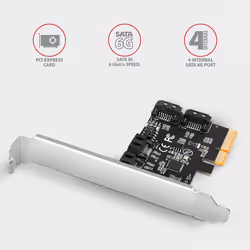 Axagon PCES-SA4X4 carte et adaptateur d'interfaces Interne SATA