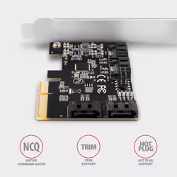Axagon PCES-SA4X4 carte et adaptateur d'interfaces Interne SATA - Vue supplémentaire 4