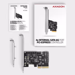 Axagon PCES-SA4X4 carte et adaptateur d'interfaces Interne SATA - Vue supplémentaire 5