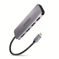 Axagon HMC-HCR3A 3x USB-A+ HDMI+ SD/microSD USB-C 3.2 Gen 1 hub 20cm Avec fil USB 3.2 Gen 1 (3.1 Gen 1) Type-A Gris