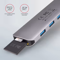 Axagon HMC-HCR3A 3x USB-A+ HDMI+ SD/microSD USB-C 3.2 Gen 1 hub 20cm Avec fil USB 3.2 Gen 1 (3.1 Gen 1) Type-A Gris