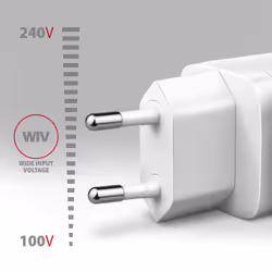 Axagon ACU-PQ30W Ladegerät QC3.0.4.0/AFC/FCP/PPS/Apple+ PD USB-C 30W - weiß - USB Typ C Téléphone portable, Smartphone, Smartwatch, Tablette, Universel Blanc Secteur Charge rapide Intérieure