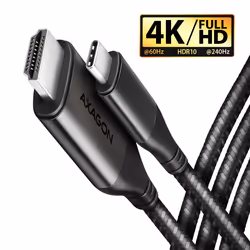 Axagon RVC-HI2MC câble vidéo et adaptateur 1,8 m USB Type-C HDMI Noir