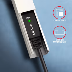 Axagon ADR-210B USB 2.0 A-M -> B-M active connecting/repeater cable 10m - Kabel - Digital/Daten câble USB USB A USB B Noir - Vue supplémentaire 5