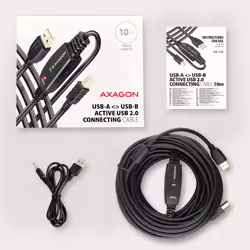 Axagon ADR-210B USB 2.0 A-M -> B-M active connecting/repeater cable 10m - Kabel - Digital/Daten câble USB USB A USB B Noir - Vue supplémentaire 8