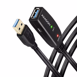 Axagon ADR-305 USB 3.2 Gen 1 A-M -> A-F active extension/repeater cable 5m - Kabel - Digital/Daten câble USB USB 3.2 Gen 1 (3.1 Gen 1) USB A Noir