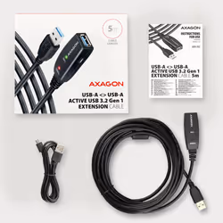 Axagon ADR-305 USB 3.2 Gen 1 A-M -> A-F active extension/repeater cable 5m - Kabel - Digital/Daten câble USB USB 3.2 Gen 1 (3.1 Gen 1) USB A Noir - Vue supplémentaire 8